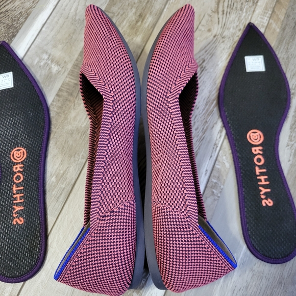 Rothy's The Point Rose Double Stitch Size 9 - Picture 5 of 10